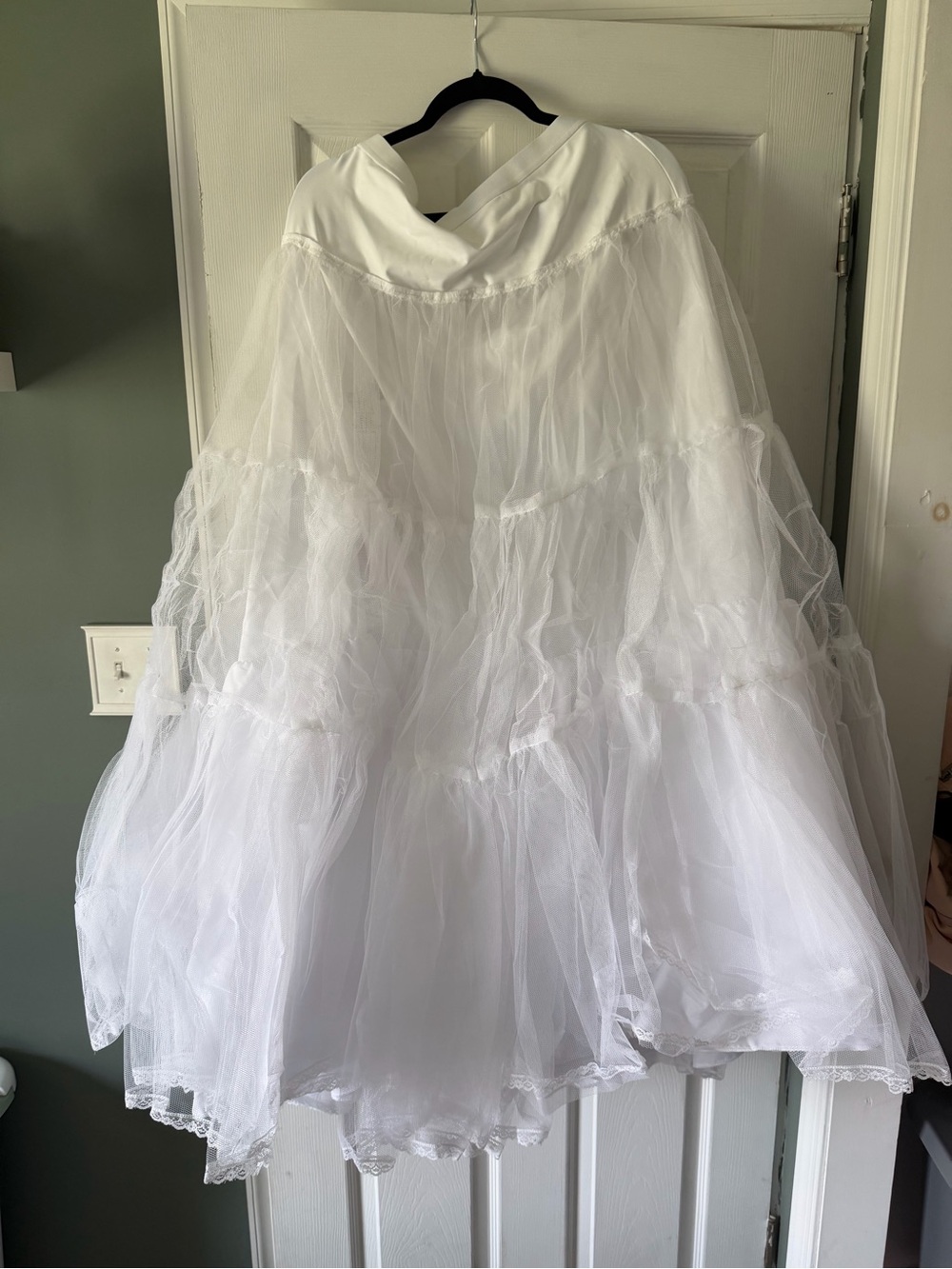 Ballgown White Layered Tulle Petticoat Skirt